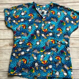 Cotton Club penguin small scrub top